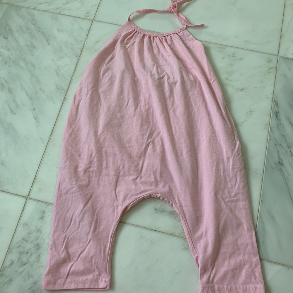 Pink Backless jumpsuit Romper